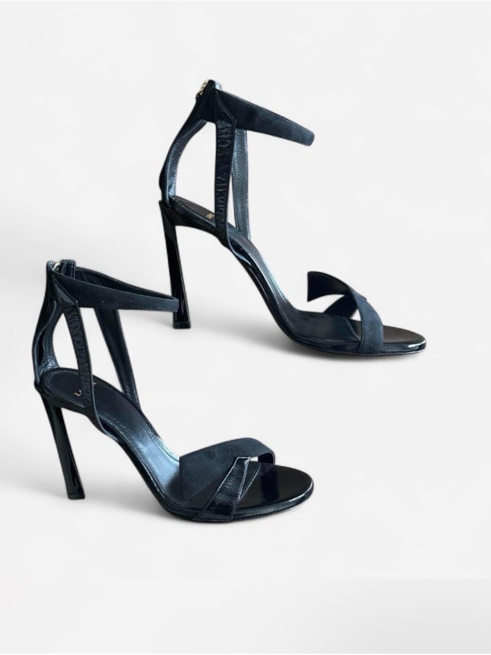Lanvin Black Strappy Stiletto Sandals